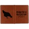 Farm Quotes Cognac Leather Passport Holder Outside Double Sided - Apvl