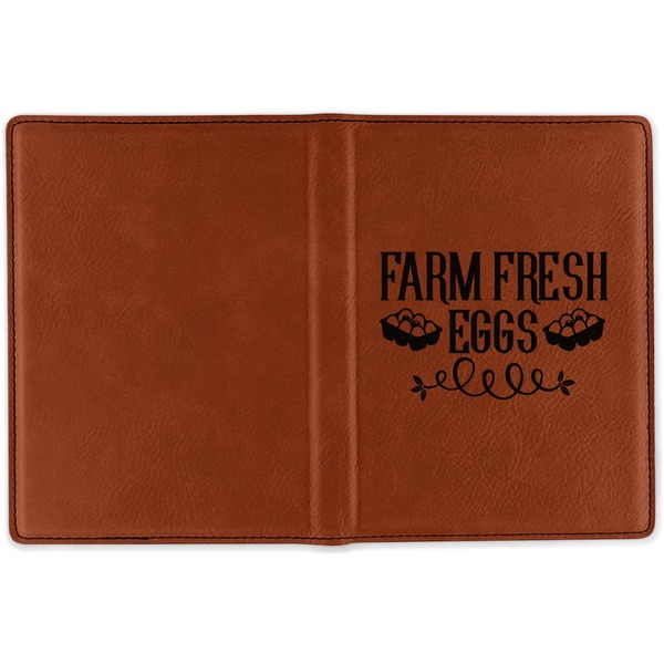 Farm Quotes Cognac Leather Passport Holder Outside Single Sided - Apvl