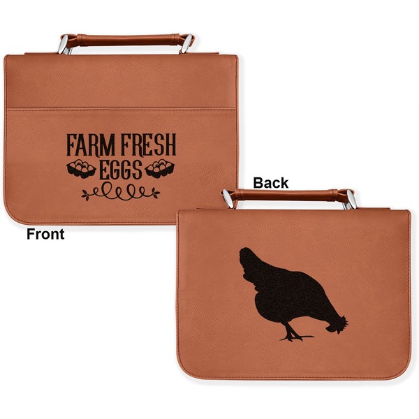 Farm Quotes Cognac Leatherette Bible Covers - Large Double Sided Apvl