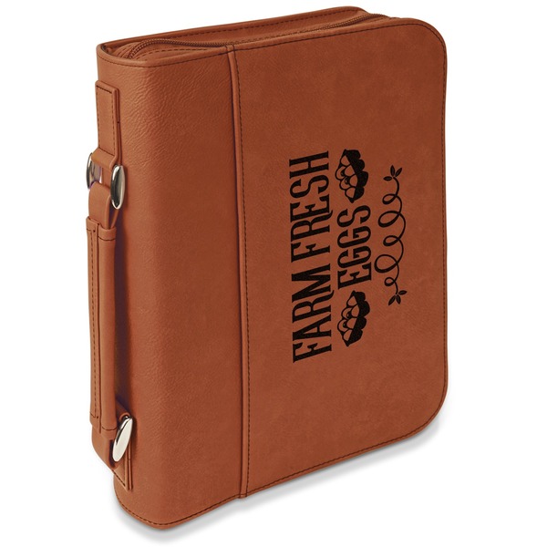 Custom Farm Quotes Leatherette Bible Cover with Handle & Zipper - Large- Single Sided