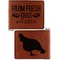 Farm Quotes Cognac Leatherette Bifold Wallets - Front and Back