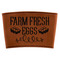 Farm Quotes Cognac Leatherette Mug Sleeve - Flat