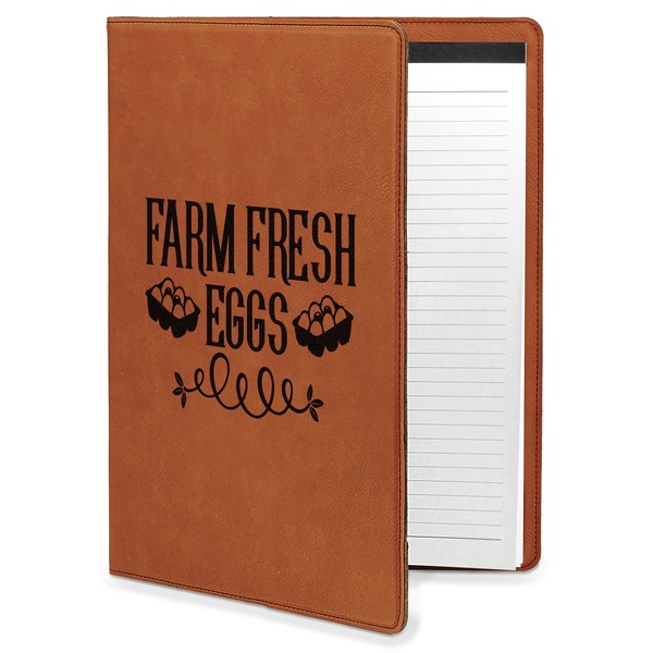 Custom Farm Quotes Leatherette Portfolio with Notepad - Large - Single Sided