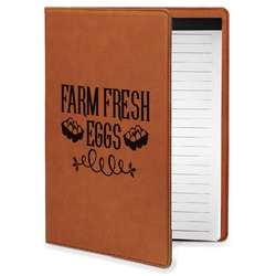 Farm Quotes Leatherette Portfolio with Notepad - Small - Double Sided