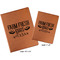 Farm Quotes Cognac Leatherette Portfolios with Notepads - Compare Sizes