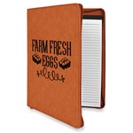 Farm Quotes Leatherette Zipper Portfolio with Notepad