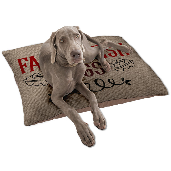 Custom Farm Quotes Dog Bed - Large