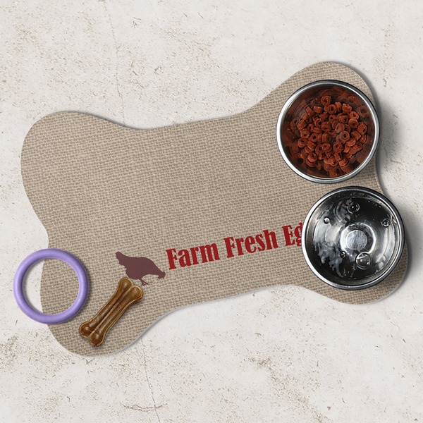 Farm Quotes Dog Bone Shaped Mat Lifestyle