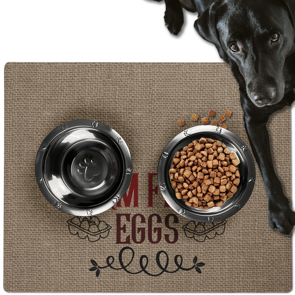 Farm Quotes Dog Food Mat - Large LIFESTYLE