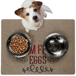 Farm Quotes Dog Food Mat - Medium