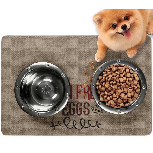 Custom Farm Quotes Dog Food Mat - Small