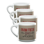 Farm Quotes Double Shot Espresso Cups - Set of 4