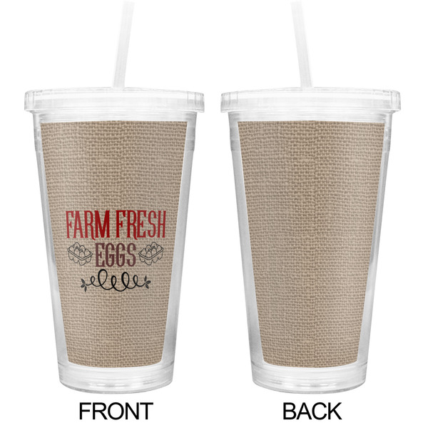 Farm Quotes Double Wall Tumbler with Straw - Approval