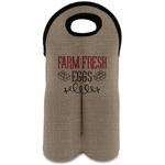 Farm Quotes Wine Tote Bag (2 Bottles) (Personalized)
