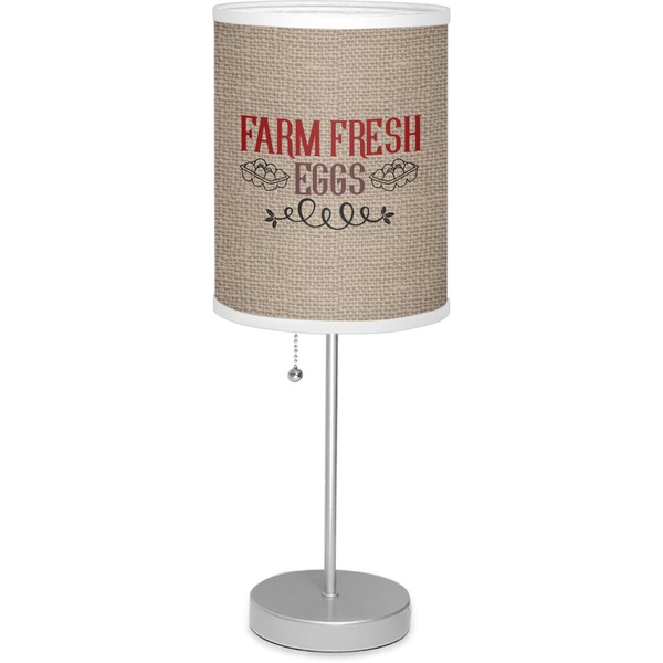 Custom Farm Quotes 7" Drum Lamp with Shade Linen