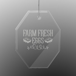 Farm Quotes Engraved Glass Ornament - Octagon