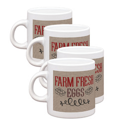 Farm Quotes Single Shot Espresso Cups - Set of 4