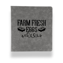 Farm Quotes Leather Binder - 1" - Grey