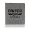 Farm Quotes Leather Binder - 1" - Grey - Front View