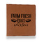 Farm Quotes Leather Binder - 1" - Rawhide - Front View