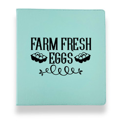 Farm Quotes Leather Binder - 1" - Teal