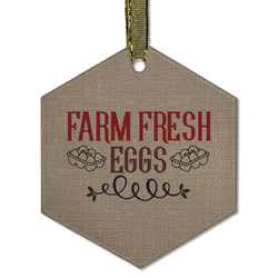 Farm Quotes Flat Glass Ornament - Hexagon