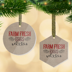 Farm Quotes Flat Glass Ornament
