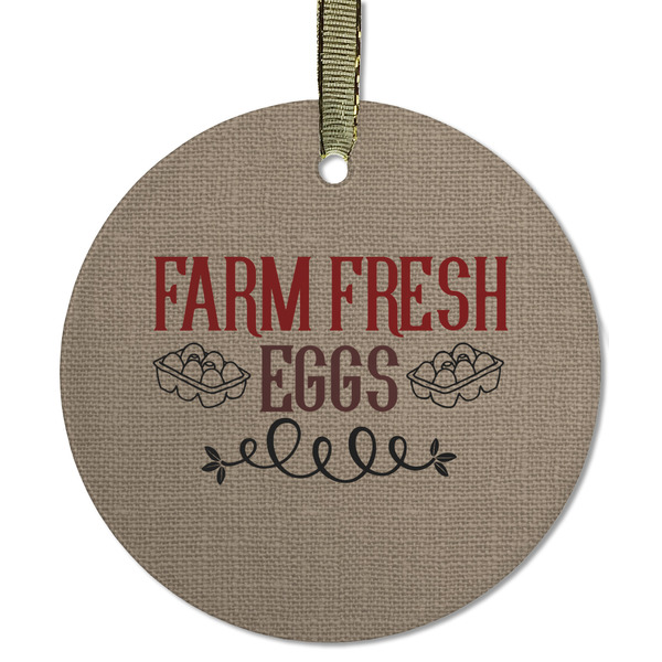 Farm Quotes Frosted Glass Ornament - Round