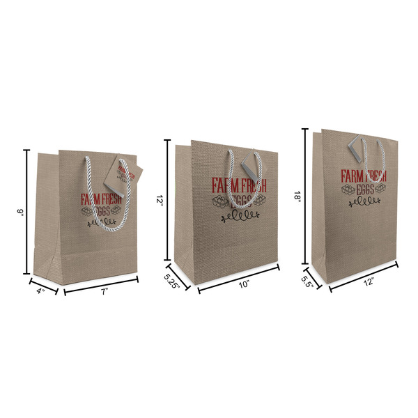 Farm Quotes Gift Bags - All Sizes - Dimensions