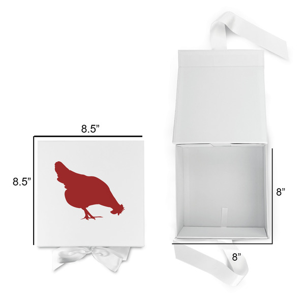 Farm Quotes Gift Boxes with Magnetic Lid - White - Open & Closed