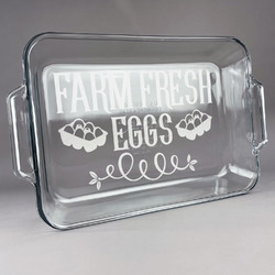 Farm Quotes Glass Baking Dish with Truefit Lid - 13in x 9in