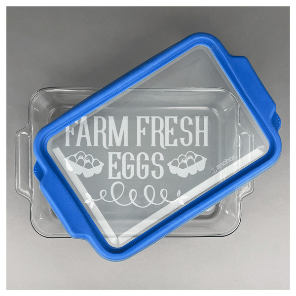 Farm Quotes Glass Baking Dish - FRONT w/ LID (13x9)