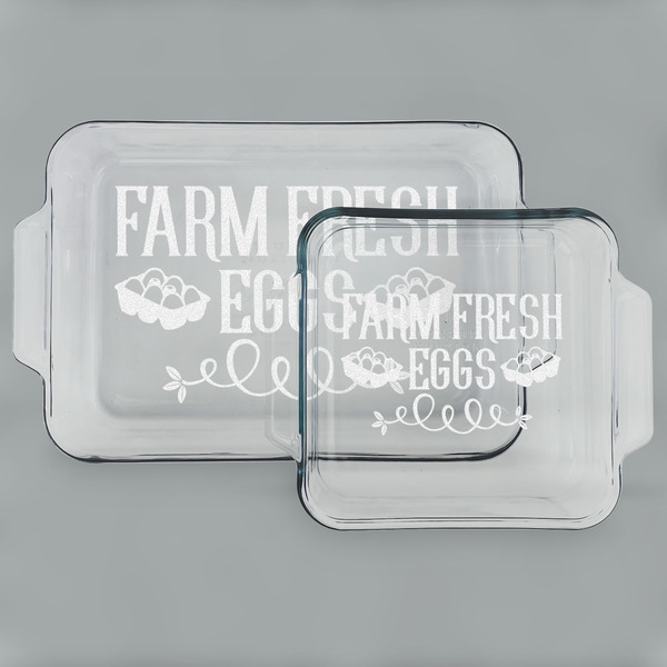 Farm Quotes Glass Baking Dish Set - MAIN (set)