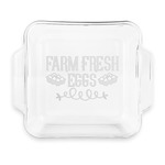 Farm Quotes Glass Cake Dish with Truefit Lid - 8in x 8in