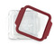 Farm Quotes Glass Cake Dish - FRONT w/lid  (8x8)