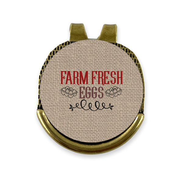 Custom Farm Quotes Golf Ball Marker - Hat Clip - Gold