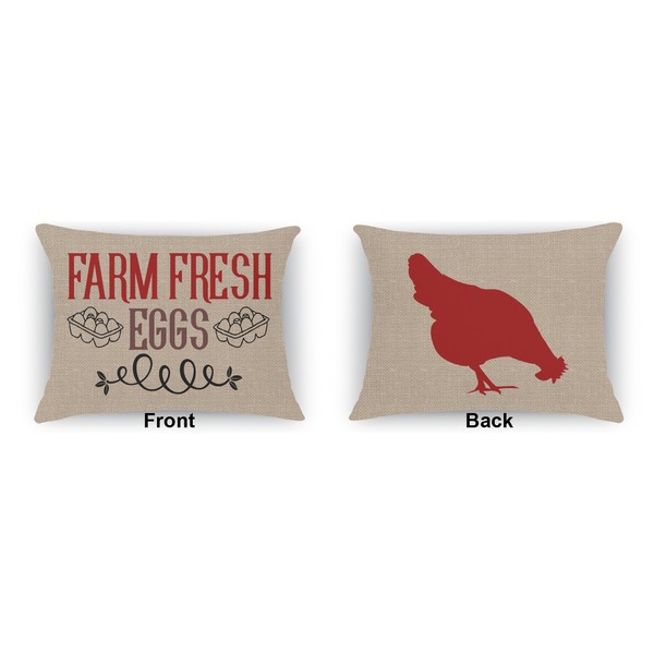 Farm Quotes Indoor Rectangular Burlap Pillow (Front and Back)