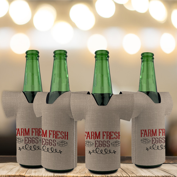 Farm Quotes Jersey Bottle Cooler - Set of 4 - LIFESTYLE