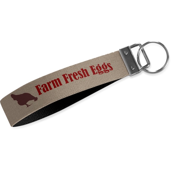 Custom Farm Quotes Webbing Keychain Fob - Large (Personalized)
