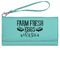 Farm Quotes Ladies Wallet - Leather - Teal - Front View