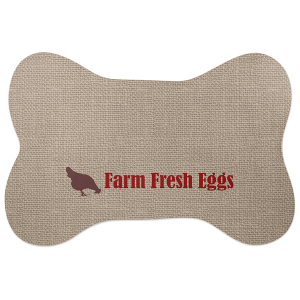 Custom Farm Quotes Bone Shaped Dog Food Mat (Personalized)