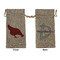 Farm Quotes Large Burlap Gift Bag - Front & Back