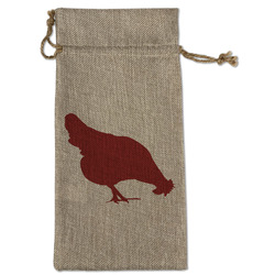 Farm Quotes Large Burlap Gift Bag - Front