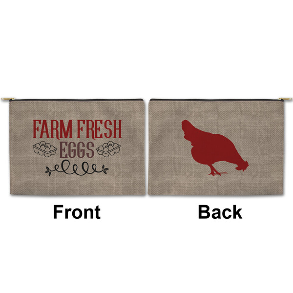 Farm Quotes Large Zipper Pouch Approval (Front and Back)