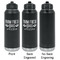 Farm Quotes Laser Engraved Water Bottles - 2 Styles - Front & Back View