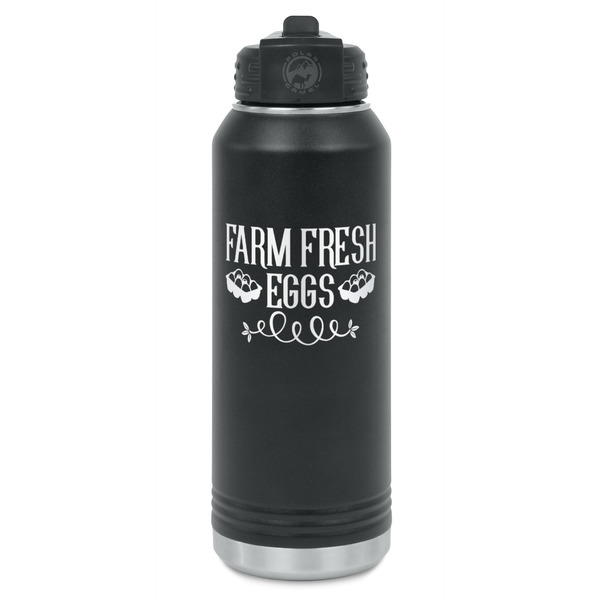 Custom Farm Quotes Water Bottle - Laser Engraved - Front
