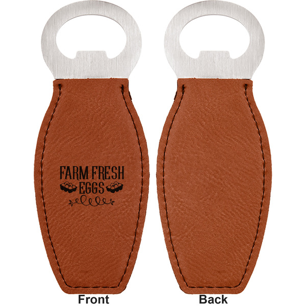 Farm Quotes Leather Bar Bottle Opener - Front and Back (single sided)