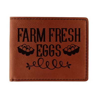 Farm Quotes Leatherette Bifold Wallet (Personalized)