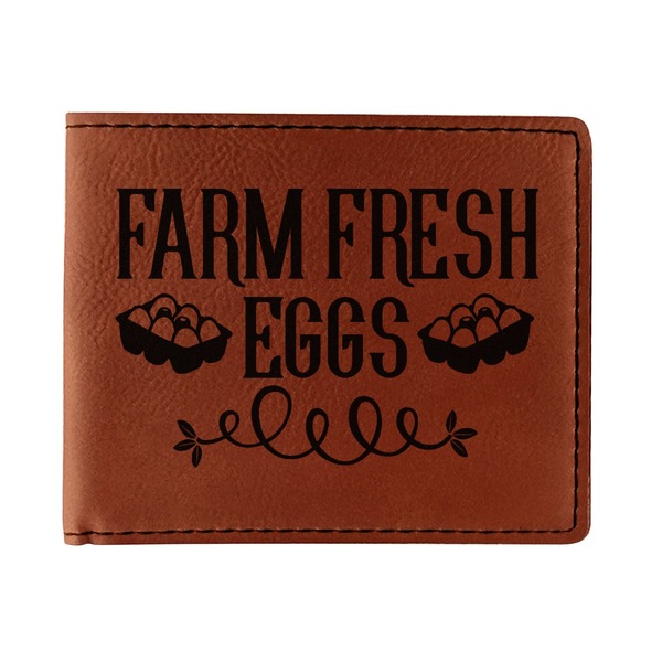 Custom Farm Quotes Leatherette Bifold Wallet - Single Sided