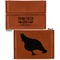 Farm Quotes Leather Business Card Holder - Front Back